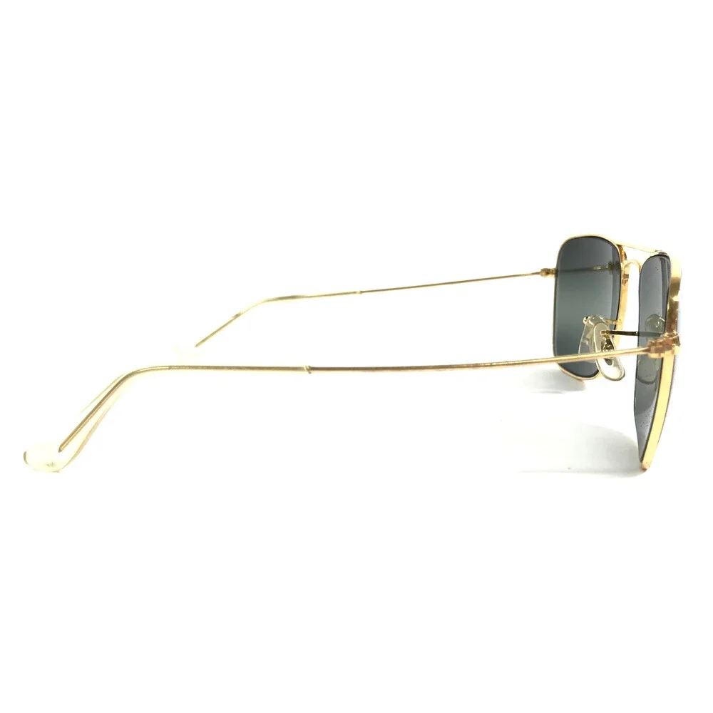 Vintage Bausch & Lomb Ray-Ban Small Sunglasses Caravan Gold w/ Bi-Mirror Lenses